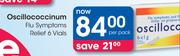 Oscillococcinum Flu Symptoms Relief 6 Vials-Per Pack
