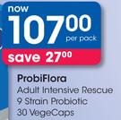 ProbiFlora Adult Intensive Rescue 9 Strain Probiotic 30 VegeCaps-Per Pack
