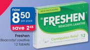 Freshen Bisacodyl Laxative 12 Tablets-Per Pack