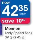 Mennen Lady Speed Stick 39g Or 45g-Each