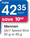 Mennen 24/7 Speed Stick 50g Or 45g-Each
