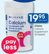 Clicks Calcium Supplement-30 Tablets-Per Pack