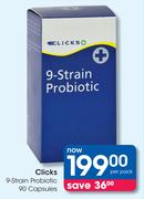Clicks 9-Strain Probiotic 90 Capsules-Per Pack