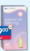 Clicks Salmon Oil 1000mg 60 Softgels-2 Packs