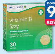 Clicks Vitamin B Effervescent Tablets-30's Pack