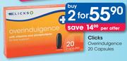 Clicks Overindulgence Capsules-2 x 20's pack