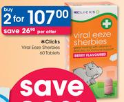 Clicks Viral Eeze Sherbies-2x60 Tablets