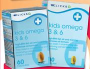 Clicks Kids Omega 3 & 6-180 Capsules