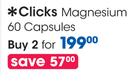 Clicks Magnesium-2x60 Capsules