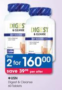 USN Digest & Cleanse 60 Tablets-2's