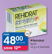 Rehidrat Sport 14gm x 6 Sachets-Per Pack