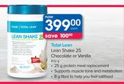 GNC Total Lean Lean Shake 25 Chocolate or Vanilla-832gm