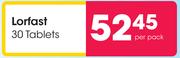 Lorfast 30 Tablets-Per Pack