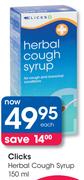 Clicks Herbal Cough Syrup-150ml 