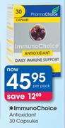 ImmunoChoice Antioxidant 30 Capsules-Per Pack