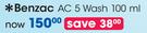 Benzac AC 5 Wash-100ml