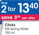 Clicks Still Spring Water-2x750ml