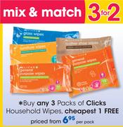 Clicks Household Wipes-Per Pack