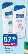 Sanex Shower Gel-750ml Each