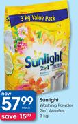 Sunlight Washing Powder 2 In 1 Autoflex-3Kg Each
