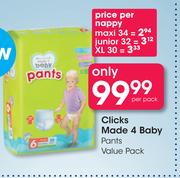 Clicks Made 4 Baby Pants Value Pack-Per Pack