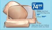 Clicks Gold Rush Cosmetics Bag Long-Each
