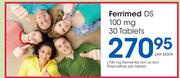 Ferrimed DS 100 mg 30 Tablets-Per Pack