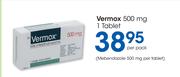 Vermox 500 mg 1 Tablet-Per Pack