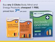 Clicks Body, Mind & Energy Products-Per Pack