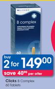 Clicks B Complex 60 Tablets-For 2