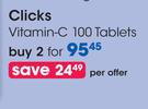Clicks Vitamin-C 100 Tablets-For 2