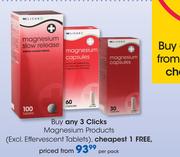 Clicks Magnesium Products(Excl.Effervescent Tablets)-Per Pack