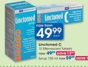 Linctomed C 12 Effervescent Tablets-Each