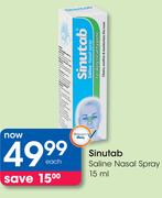 Sinutab Saline Nasal Spray-15ml Each