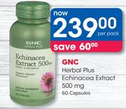 GNC Herbal Plus Echinacea Extract 500mg-60 Capsule Per Pack