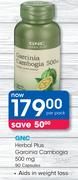 GNC Herbal Plus Garcinia Cambogia 500mg 90 Capsules-Per Pack