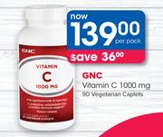 GNC Vitamin C 1000mg 90 Vegetarian Caplets-Per Pack