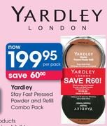 Yardley Stay Fast Pressed Powder And Refill Combo Pack-Per Pack