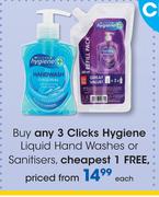 Clicks Hygiene Liquid Hand Washes Or Sanitisers-Each