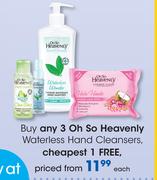 Oh So Heavenly Waterless Hand Cleansers-Each