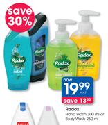 Radox Hand Wash-300ml Or Body Wash-250ml Each