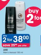 Axe Men's Aerosol-2 x 150ml