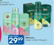 Mitchum Ladies Or Men's Products-Each