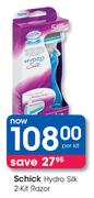Schick Hydro Silk 2 Kit Razor-Per Kit