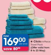 Clicks 6 Piece Towel Pack-Per Pack