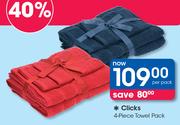 Clicks 4 Piece Towel Pack-Per Pack