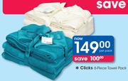 Clicks 6 Piece Towel Pack-Per Pack