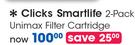 Clicks Smartlife 2 Pack Unimax Filter Cartridge-Each
