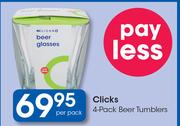 Clicks 4 Pack Beer Tumblers-Per Pack