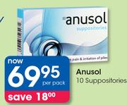 Anusol 10 Suppositories-Per Pack